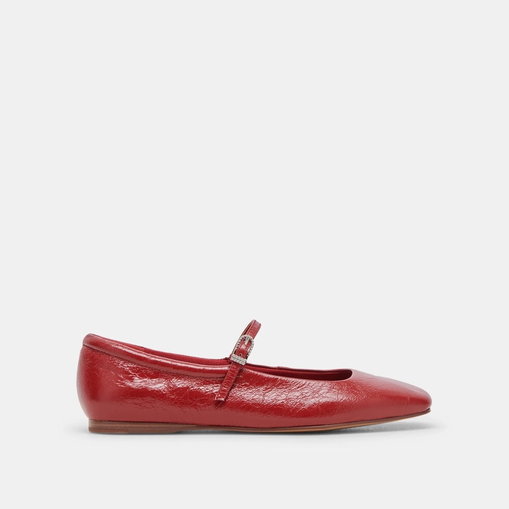 Dolce Vita Reyes leather ballet flats in red